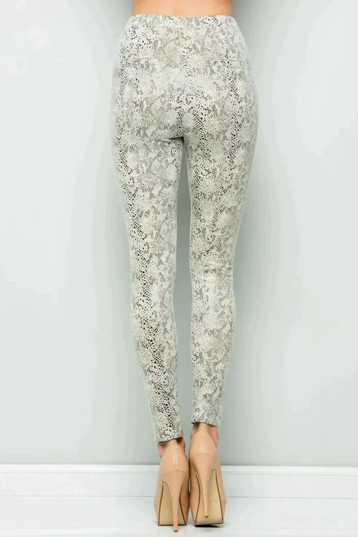 Faux Snakeskin Leggings