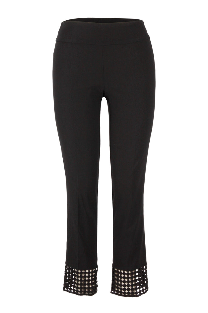 Black Cropped Crochet Up! Pants - Tres Chic Houston sale