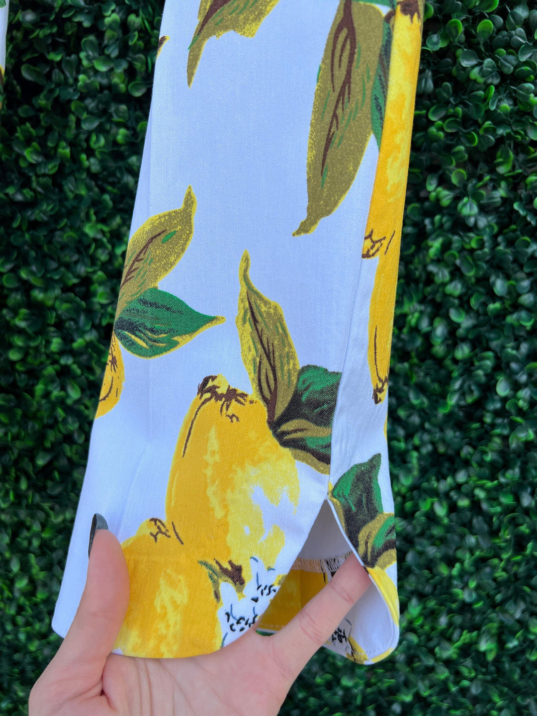 lemon print pants boutique near me spring summer clothing