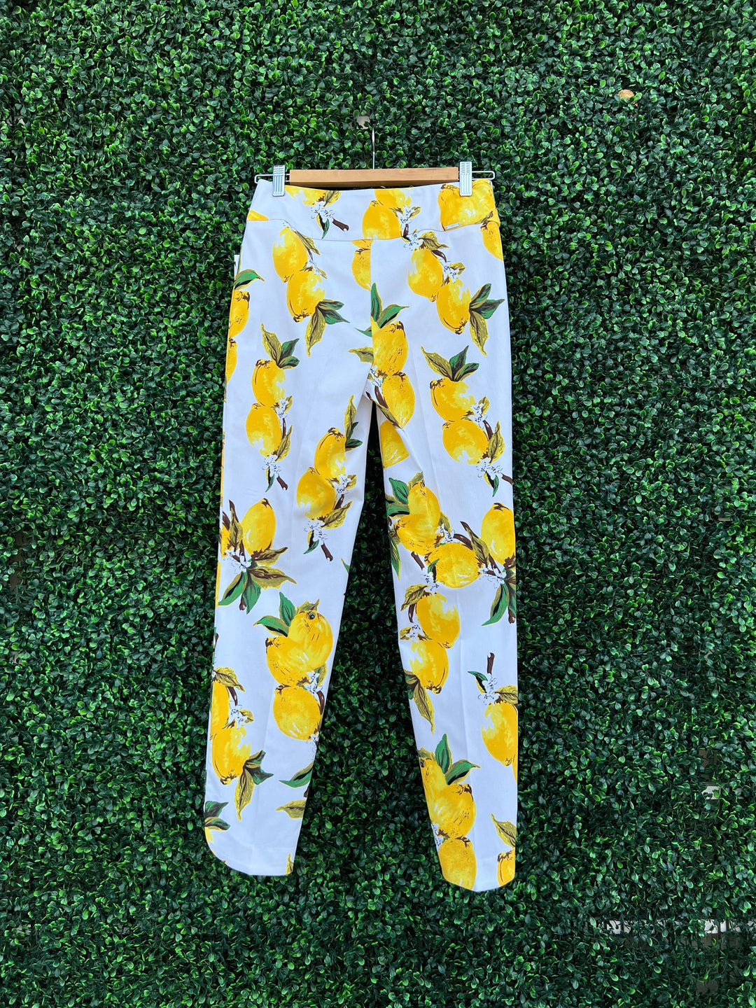 lemon print pants boutique near me spring summer clothing