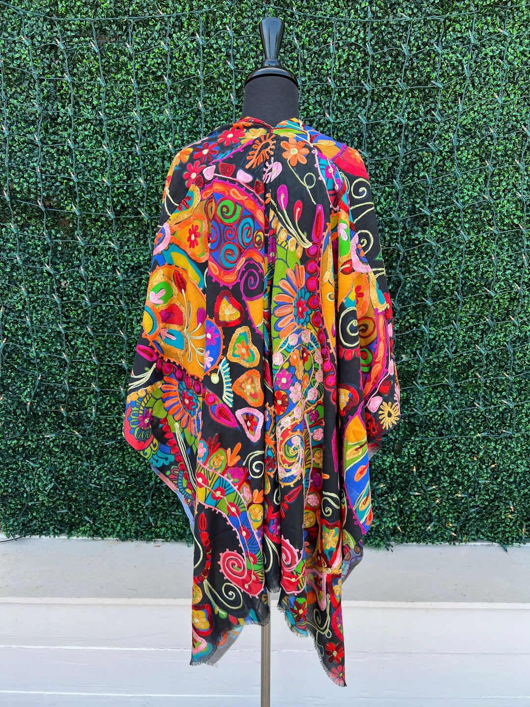 Embroidered Madrid Ruana