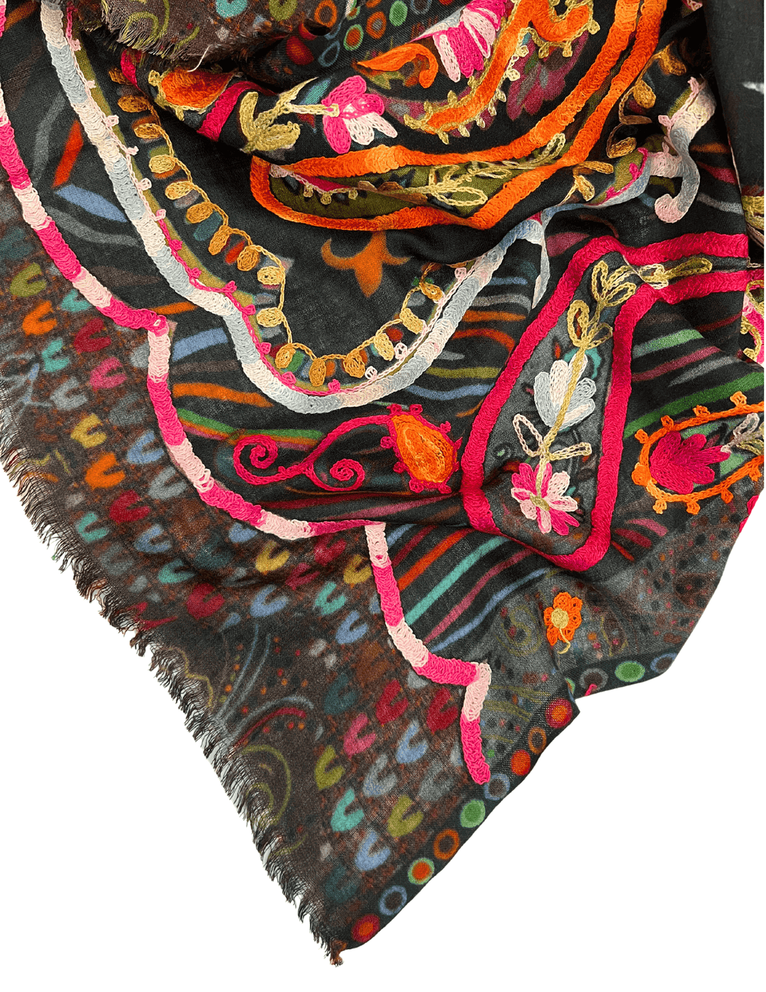 Embroidered Stained Glass Shawl anu natural fashions tres chic womens boutique gift ideas