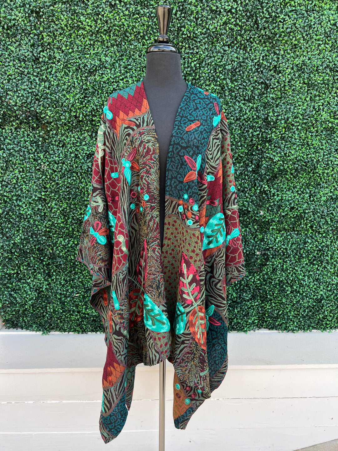 Embroidered Cheyenne Ruana
