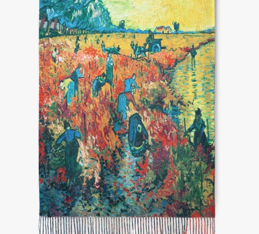 Great Artist Faux Cashmere Scarves Vincent van Gogh and Monet paintings womens gift ideas boutique