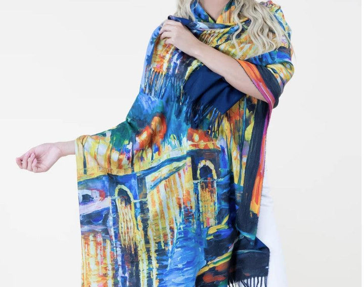 Great Artist Faux Cashmere Scarves Vincent van Gogh and Monet paintings womens gift ideas boutique