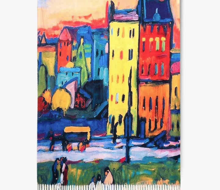 Great Artist Faux Cashmere Scarves Vincent van Gogh and Monet paintings womens gift ideas boutique apartments