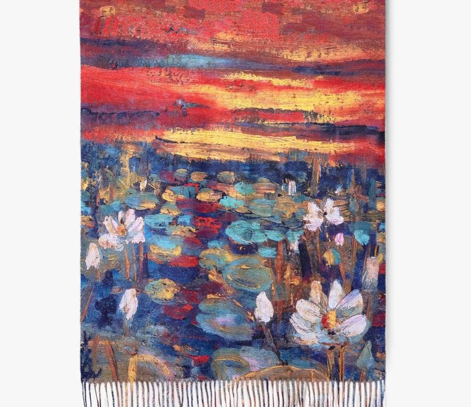 Great Artist Faux Cashmere Scarves Vincent van Gogh and Monet paintings womens gift ideas boutique