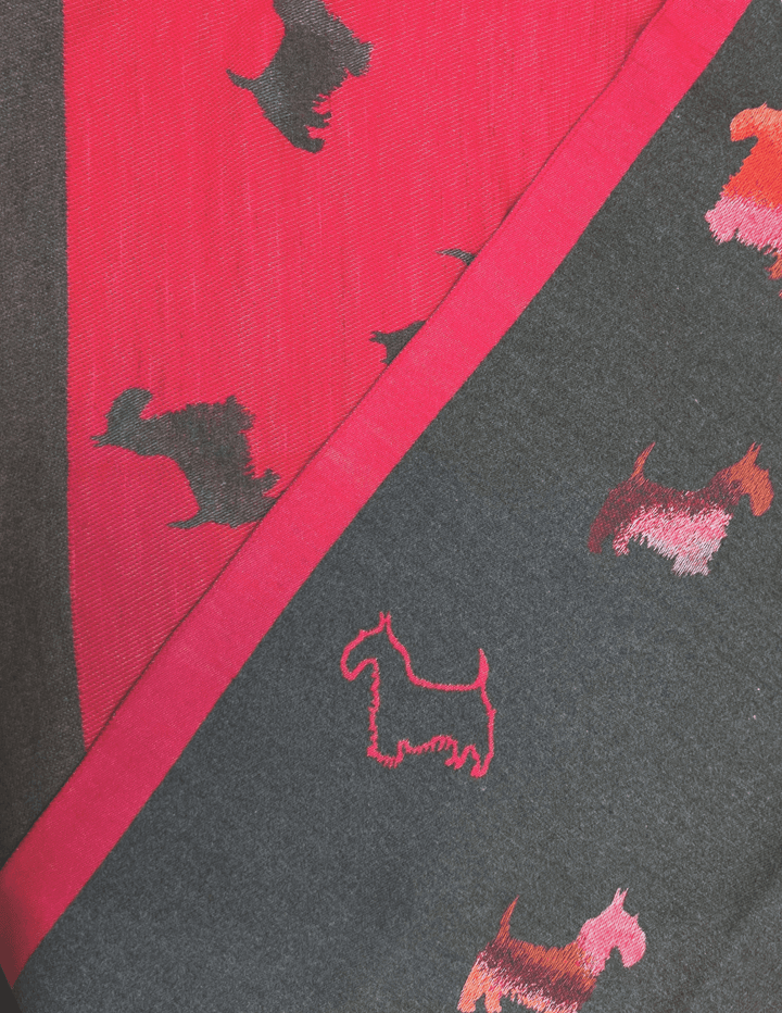 Hot pink scotty dog scarf shawl wrap womens holiday gift boutique