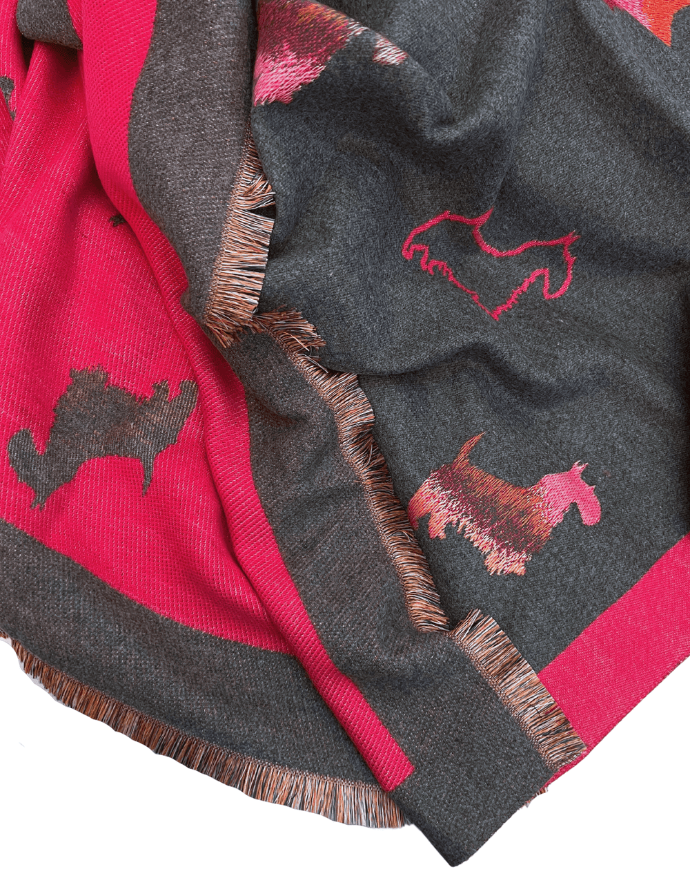 Hot pink scotty dog scarf shawl wrap womens holiday gift boutique