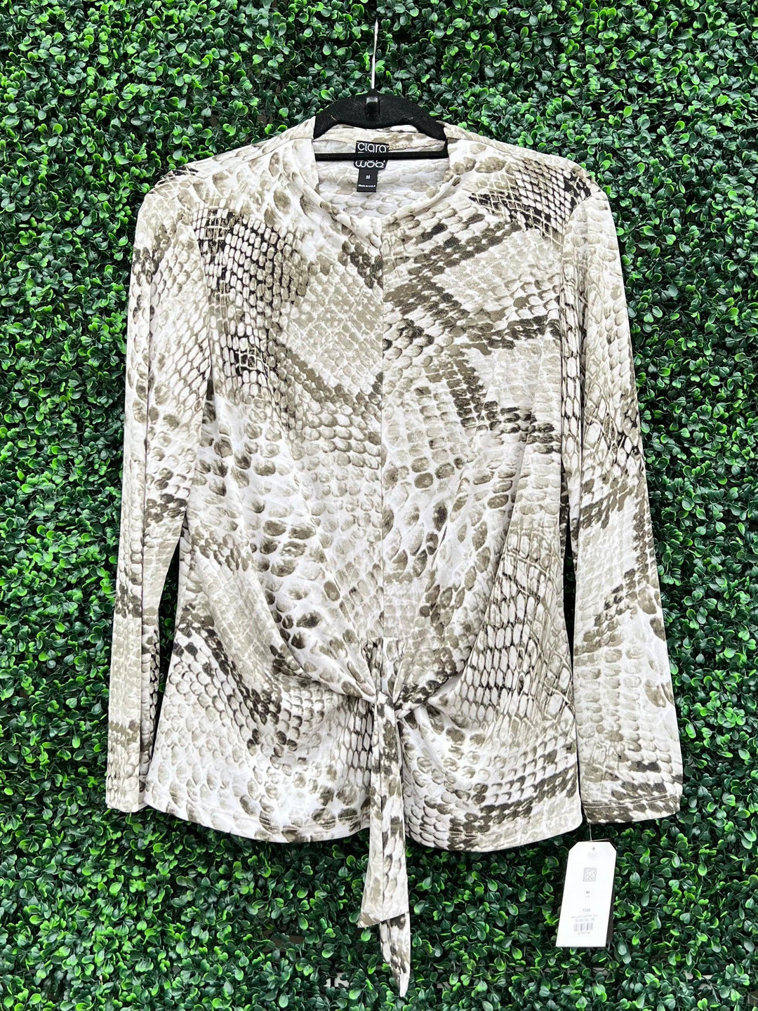 Olive Python Top - Très Chic