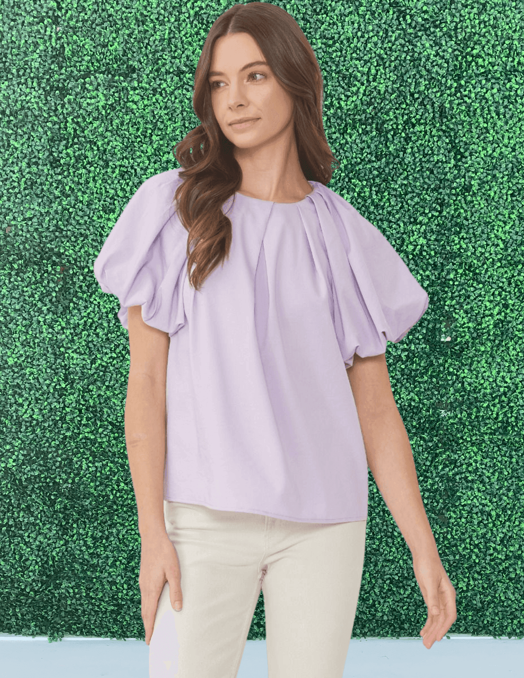 spring summer lavender blouse tres chic