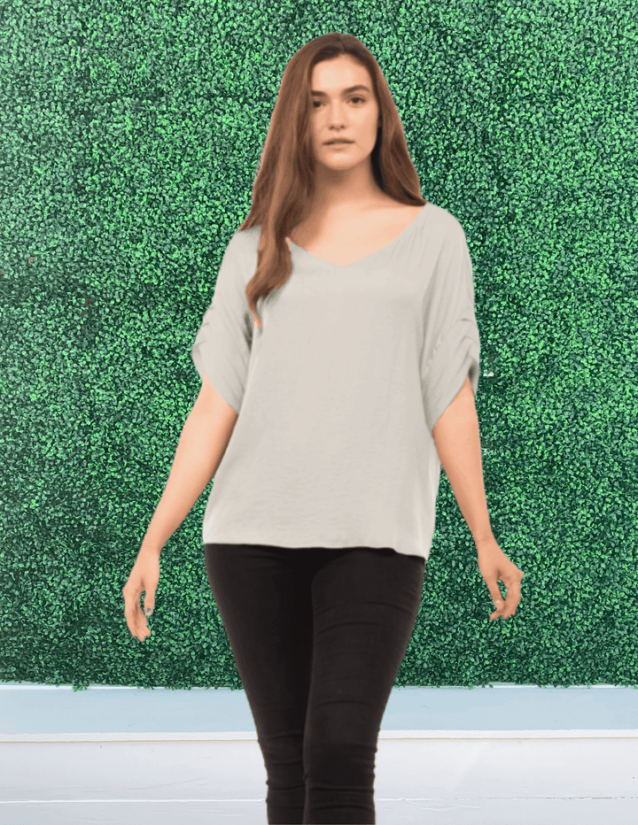 basic top off white tres chic houston