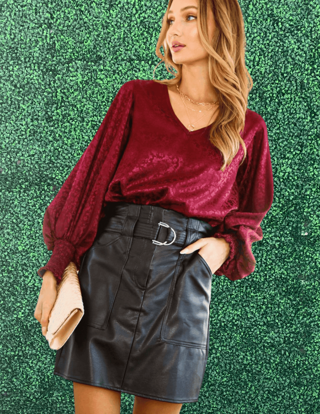 Satin Floral Blouse