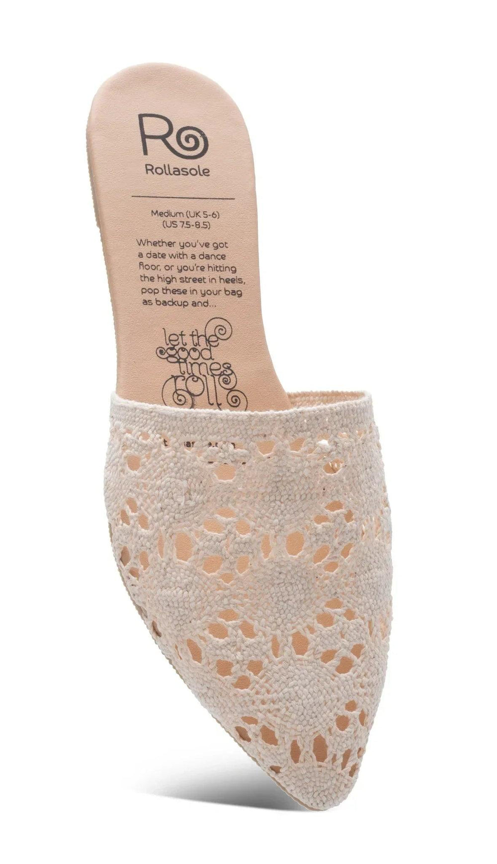 spring summer mule pointed toe lace packable