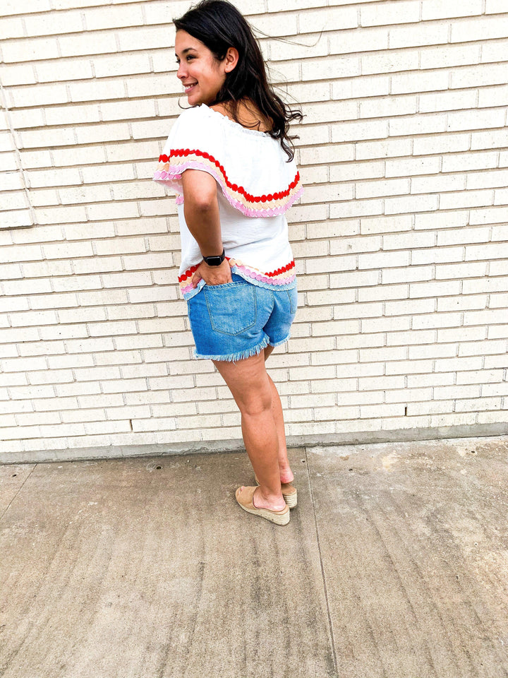 Light Wash Mom Shorts - Tres Chic Houston