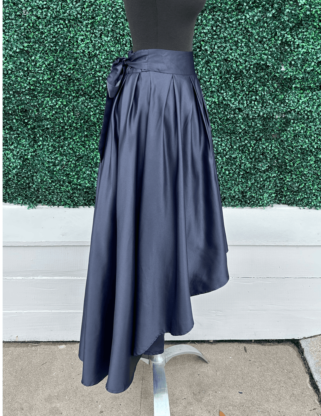 High Low Structured Skirt before you collection dress boutique houston navy