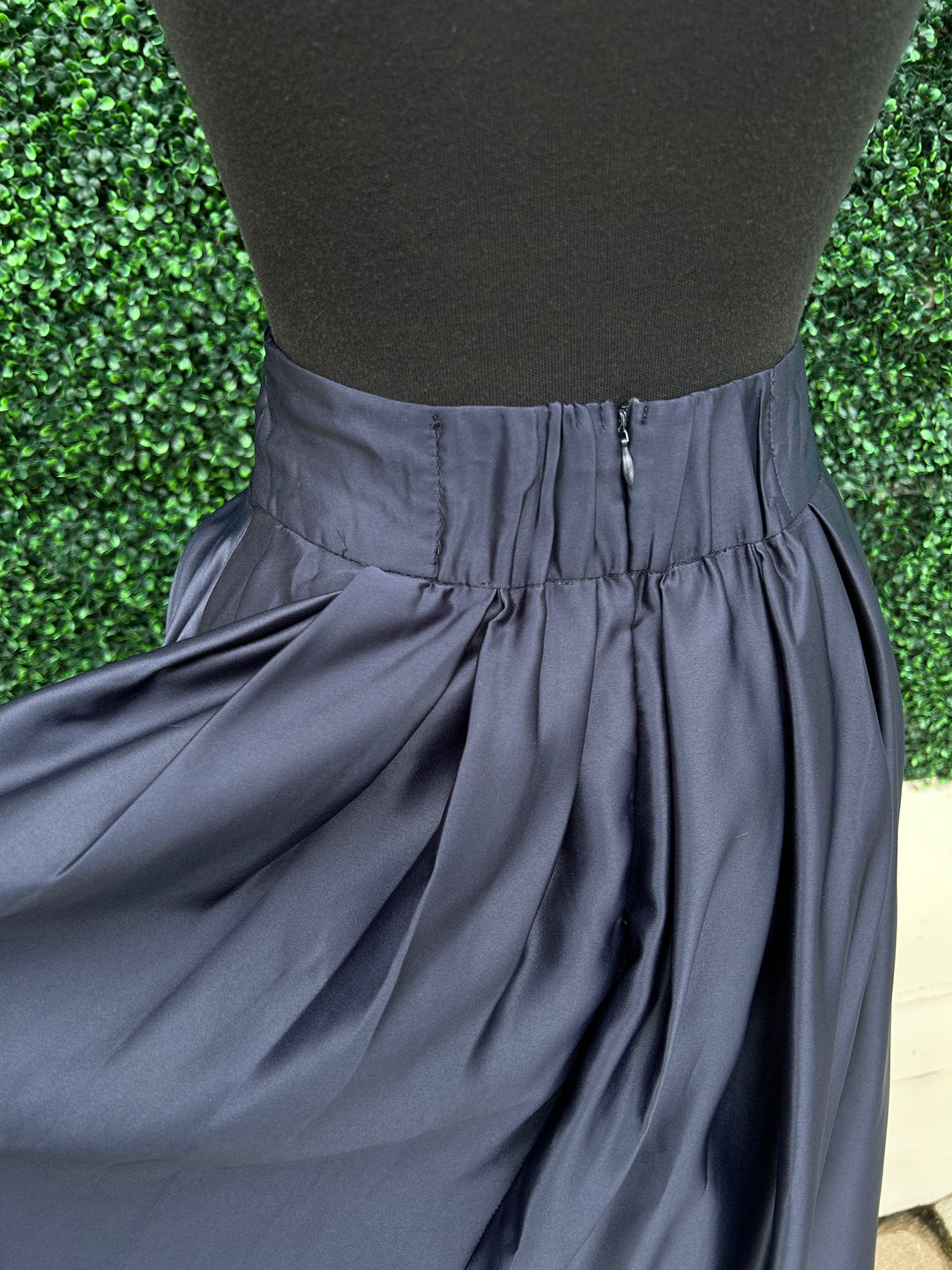 High Low Structured Skirt before you collection dress boutique houston navy