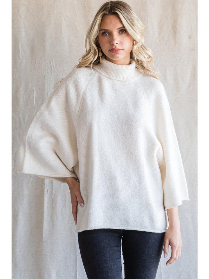 Boxy Turtleneck Sweater tres chic boutique tops and blouses