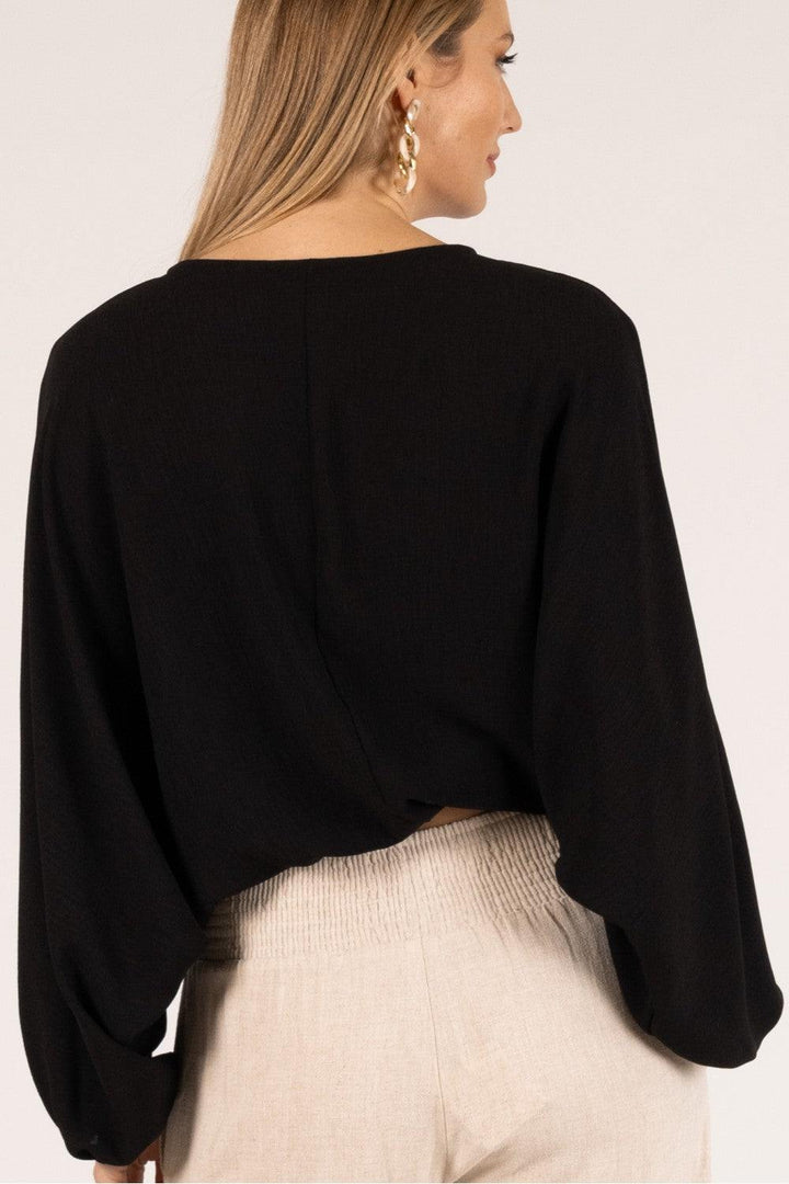 Elastic Waist Dolman Top