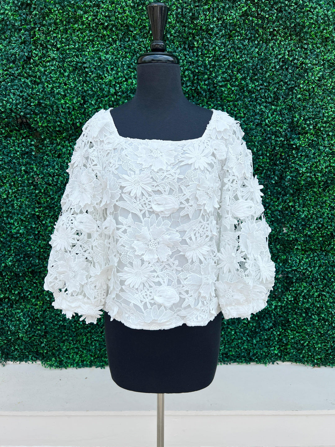 Floral Applique Lace Top