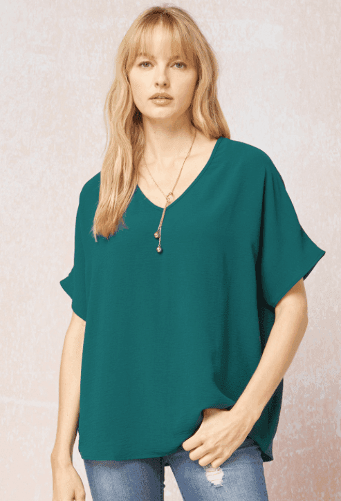 Classic V-Neck Tee - Tres Chic Dess Boutique Houston