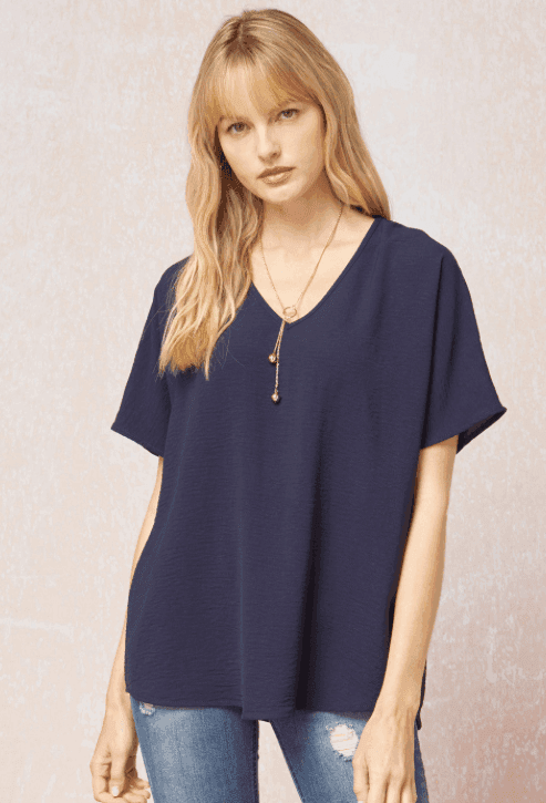 Classic V-Neck Tee - Tres Chic Dess Boutique Houston