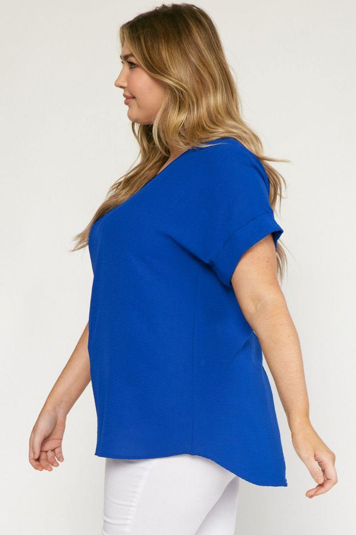 plus size fashion tops boutique houston texas royal blue
