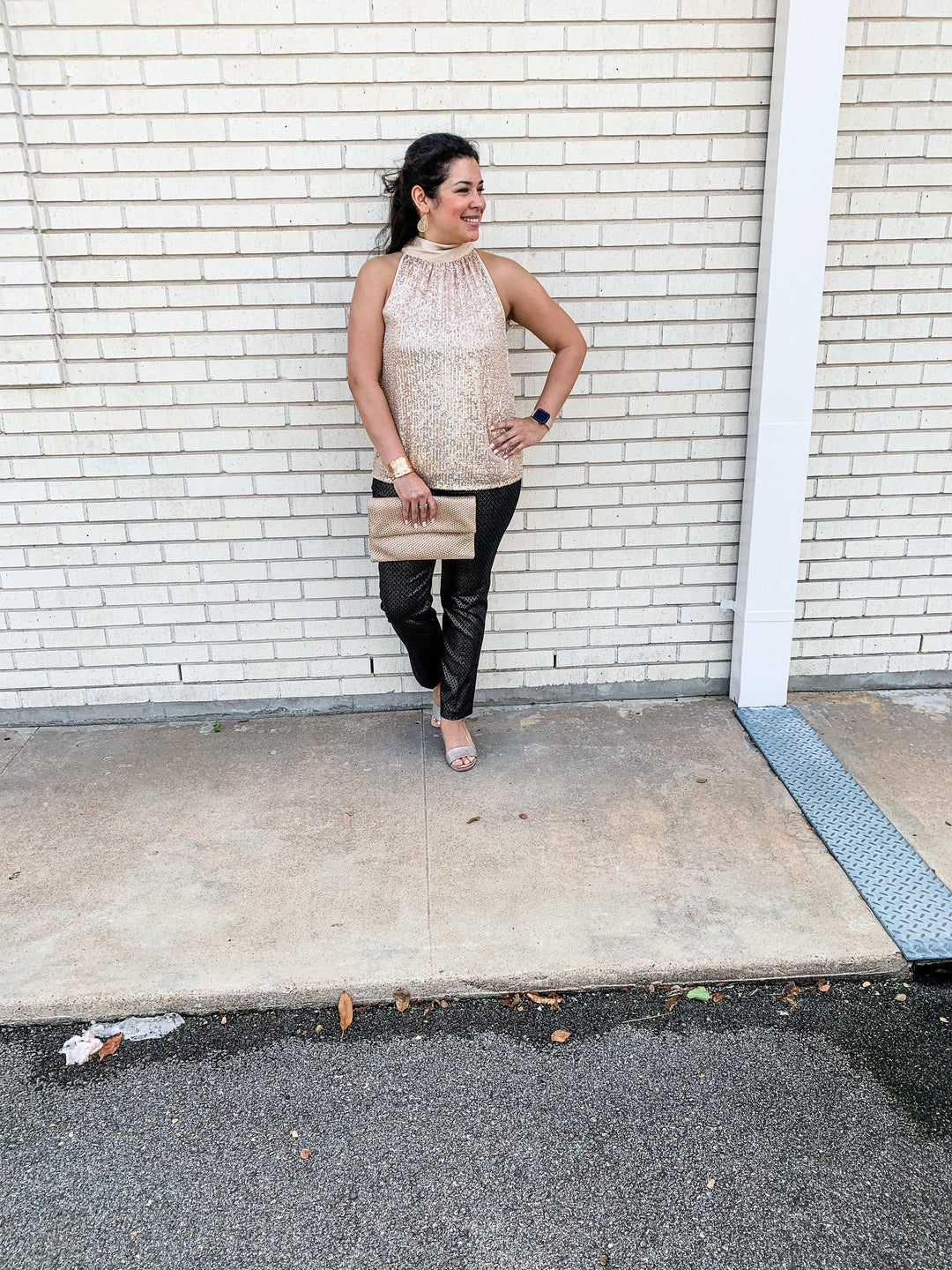 Sequin Halter Top - Très Chic