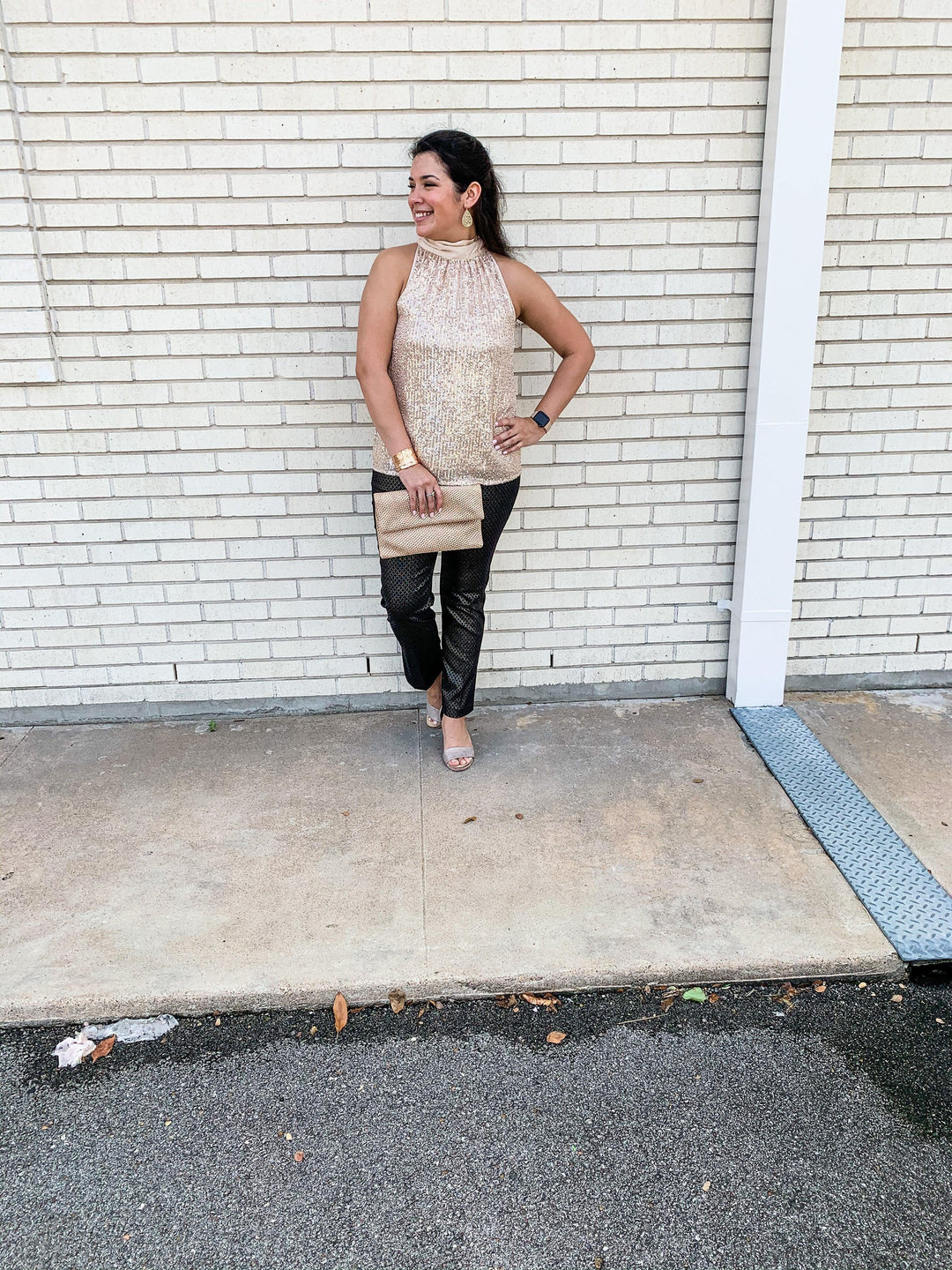 Sequin Halter Top - Très Chic