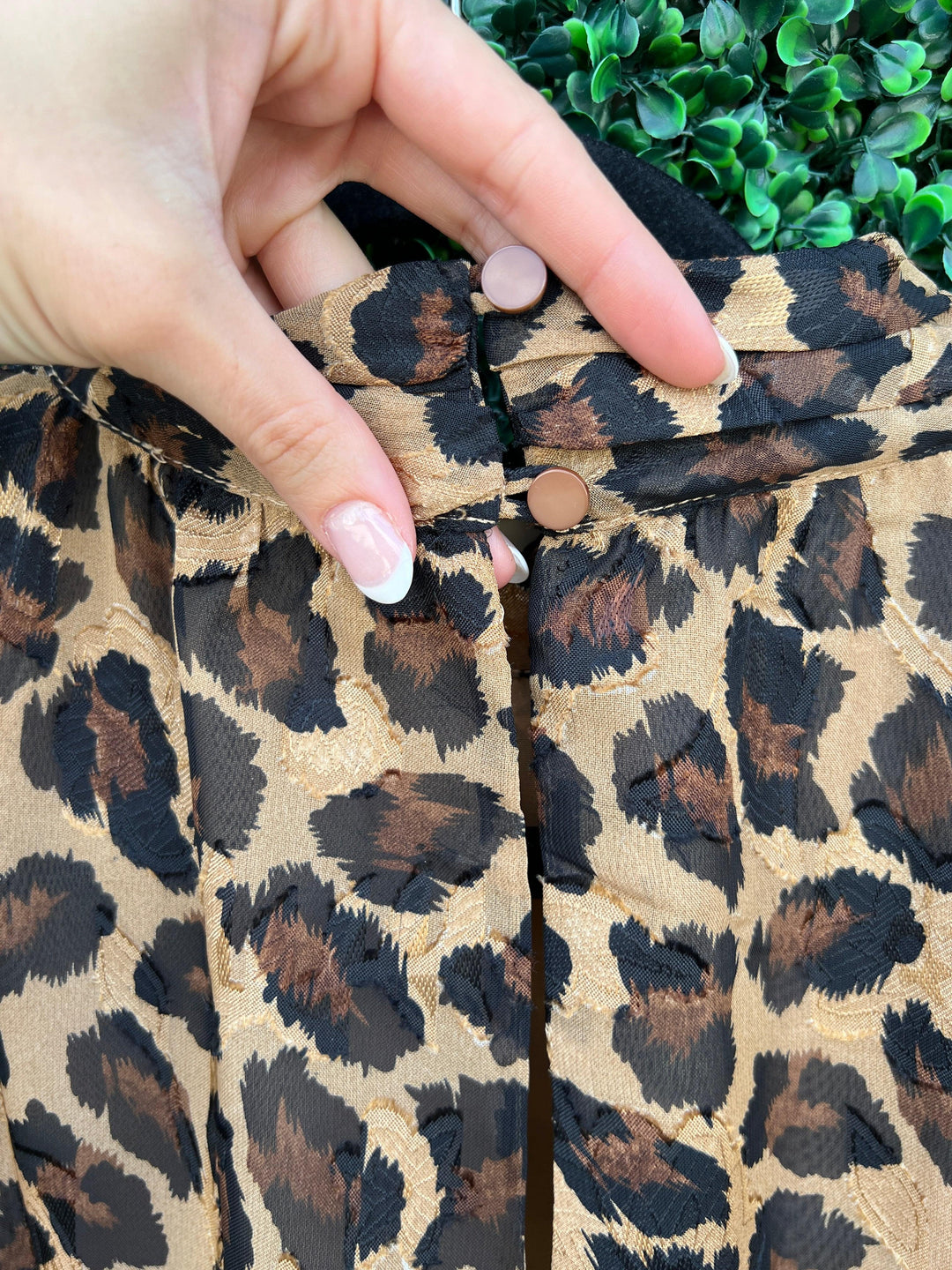 jade brand Long Sleeve Cheetah Print Blouse at boutique near me online