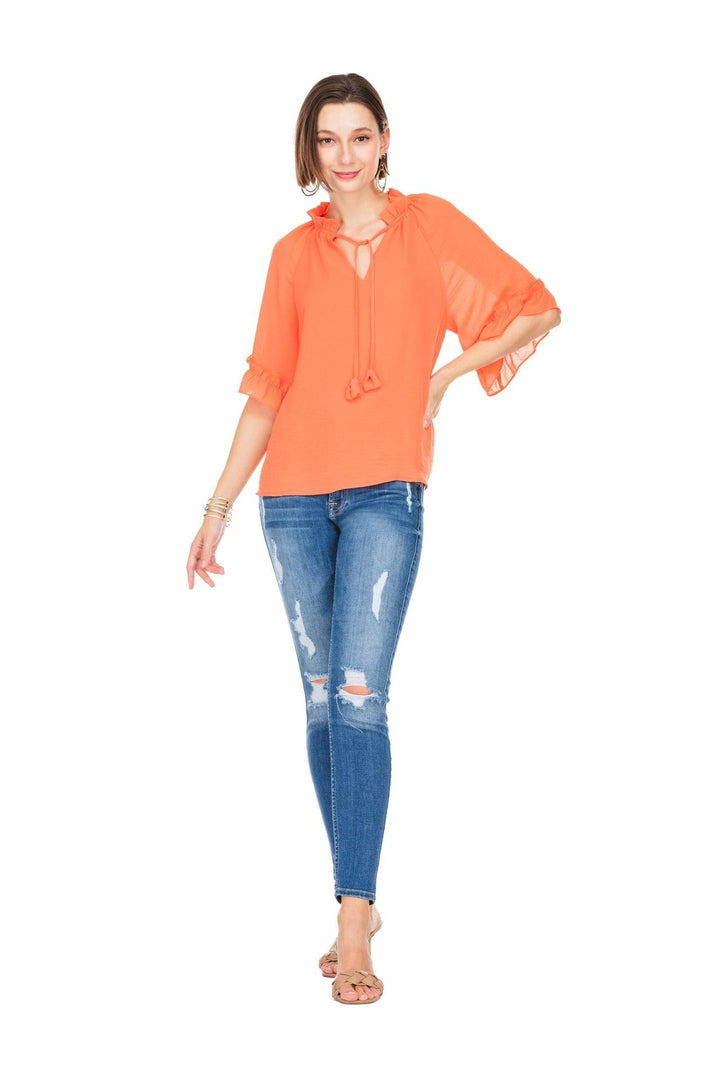 orange houston astros casual top boutique jade melody tam joyjoy