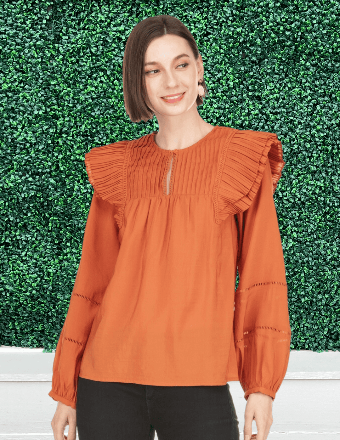 burnt orange UT game day top blouse boutique near me jade brand tops
