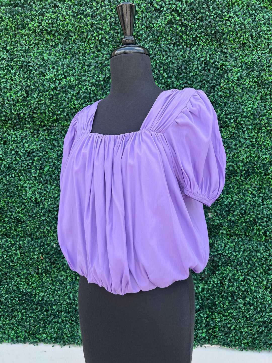 short sleeve bubble blouse lavender mint lightweight womens online trendy boutique near me 