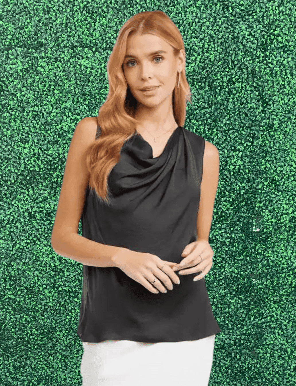 classic silk cowl neck blouse tres chic boutique