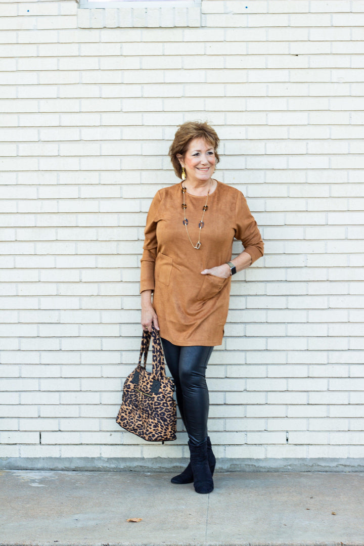 Suede Pocket Tunic - Très Chic