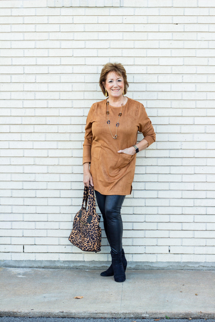 Suede Pocket Tunic - Très Chic