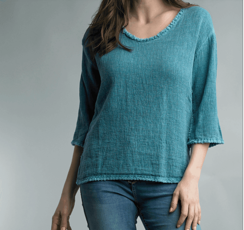 Textured Linen Top