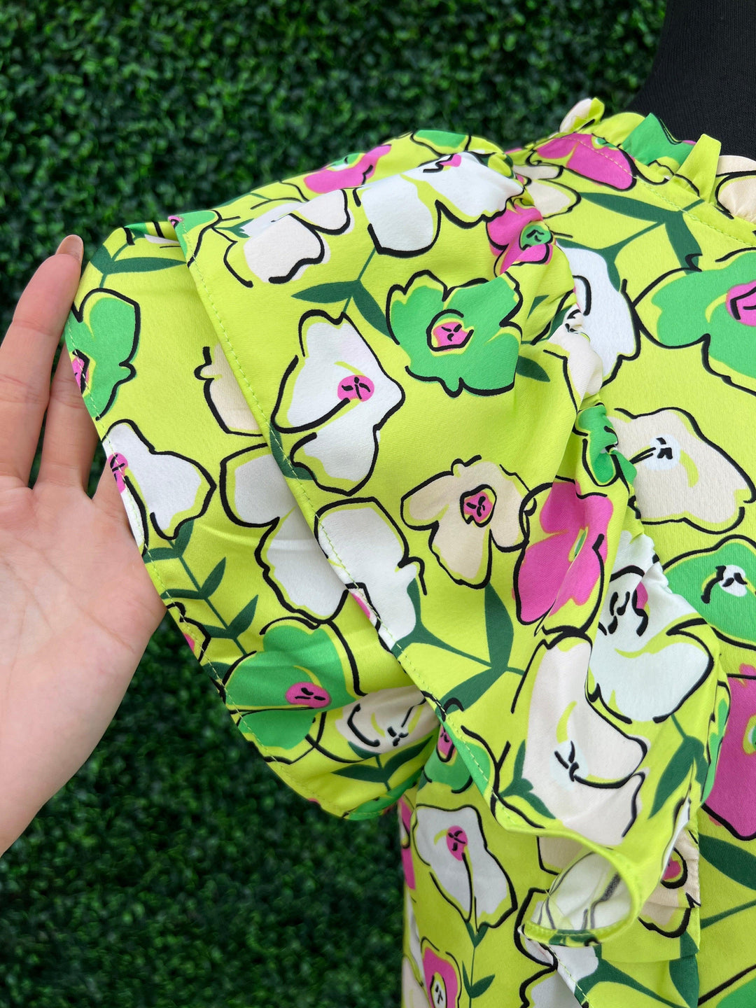 Lime Green Poppy Top