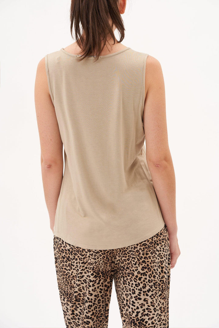 Bamboo Scoop Neck Tank - Tres Chic Houston