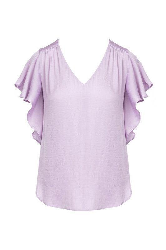 Flouncey Flutter Top - Tres Chic Houston