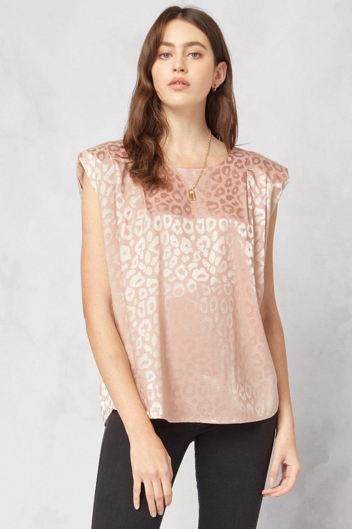 Monochromatic Animal Print Top - Tres Chic Houston