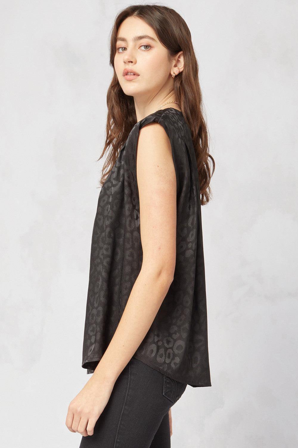 Monochromatic Animal Print Top - Tres Chic Houston