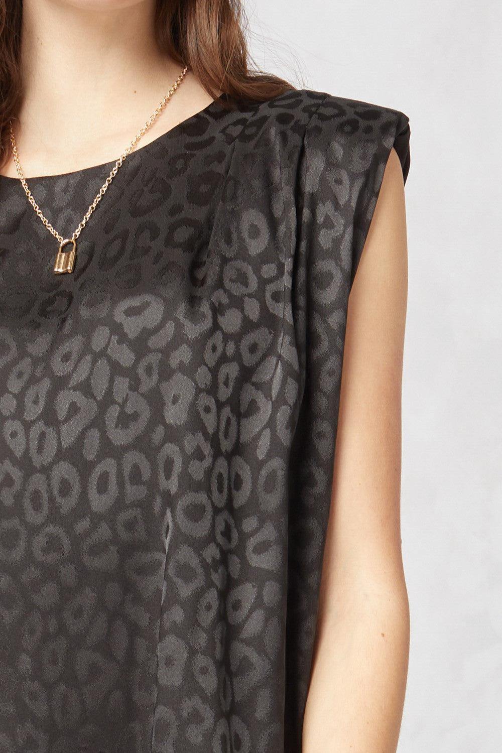 Monochromatic Animal Print Top - Tres Chic Houston