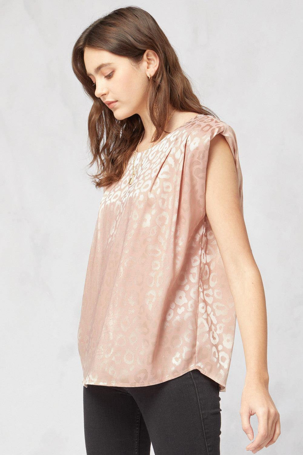 Monochromatic Animal Print Top - Tres Chic Houston
