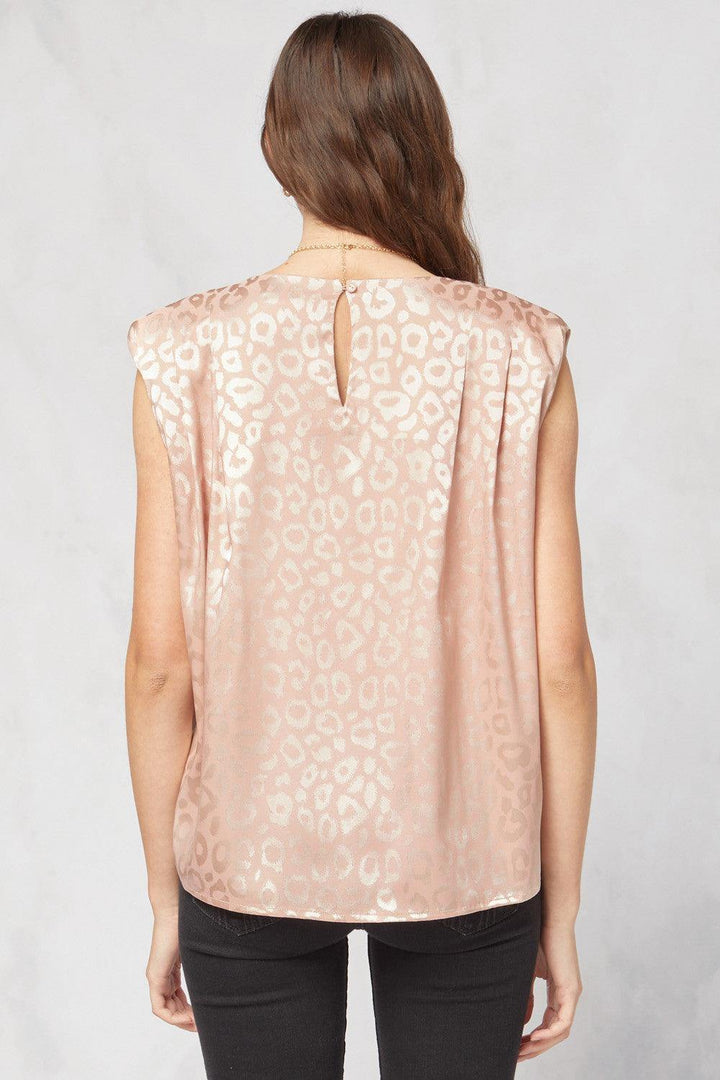 Monochromatic Animal Print Top - Tres Chic Houston