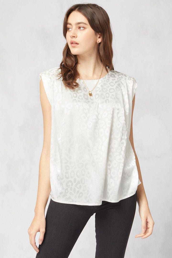 Monochromatic Animal Print Top - Tres Chic Houston