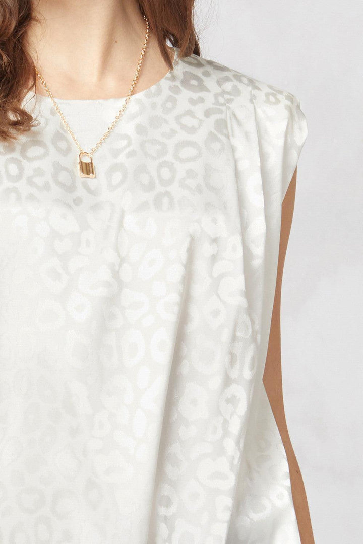 Monochromatic Animal Print Top - Tres Chic Houston