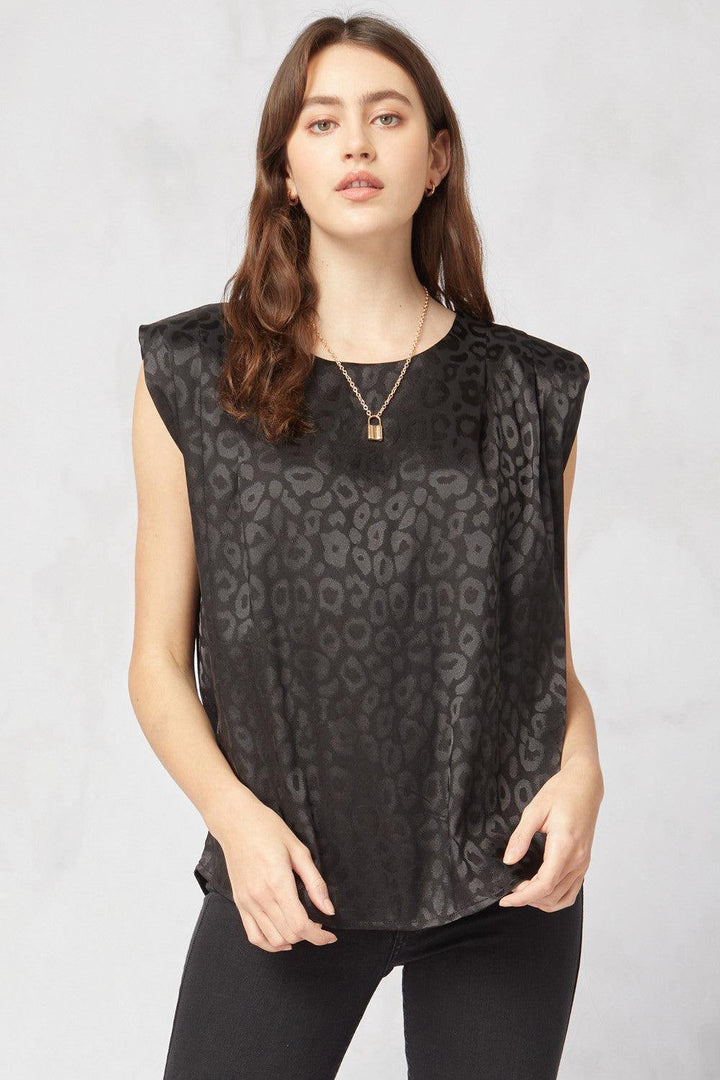 Monochromatic Animal Print Top - Tres Chic Houston