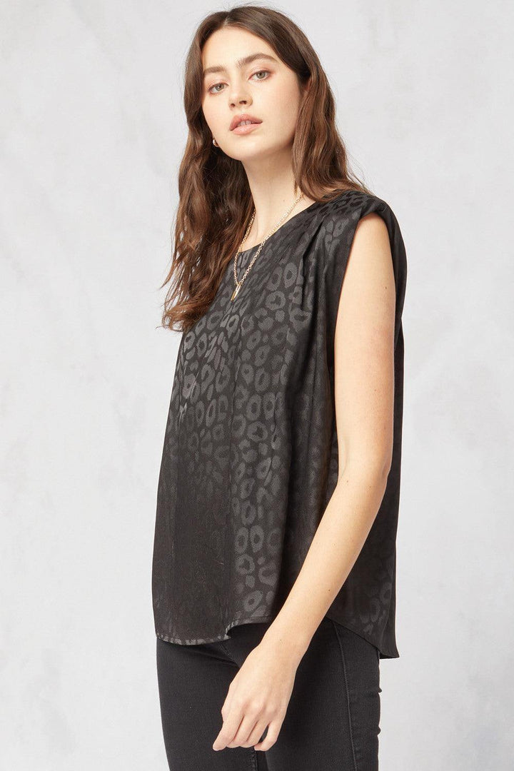 Monochromatic Animal Print Top - Tres Chic Houston