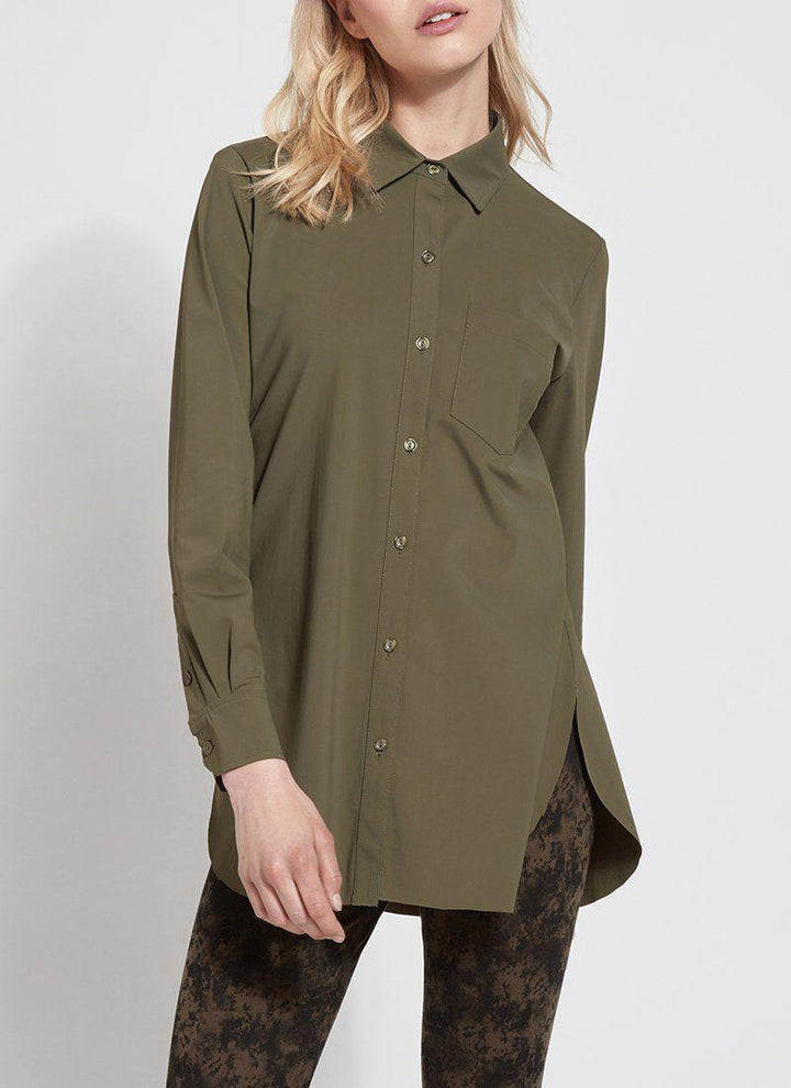 Schiffer Button Down Top - Tres Chic Houston